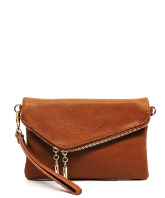 Fashion Envelope Foldover Clutch WU023  TAN